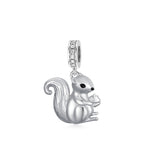 Sterling Silver Otter/Squirrel/Elephant/Axolotl Bracelet Charm Animal Charm Bead for Women