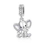 Sterling Silver Otter/Squirrel/Elephant/Axolotl Bracelet Charm Animal Charm Bead for Women