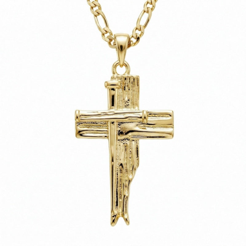 14K Gold Plated Cross Pendant necklace