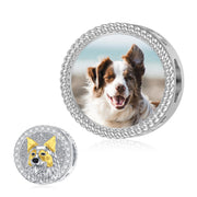 Personalized Dog Breed Photo Charms Bead for Bracelet Enamel Puppy Charm Sterling Silver Customized Picture Charm Bead for Women