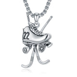 Sterling Silver Hockey Basketball Baseball Soccer Football Sports Pendant Necklace