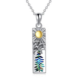 Mountain Necklace for Women  Silver Nature Necklace Jewelry Gift for Skiers, Hikers, Campers, Climbers and Nature Lovers