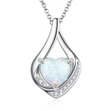 Sterling Silver Heart Shape Tear Dangle Urn Necklace for Ashes