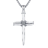 14K Gold Plated Cross Pendant Necklace Protection Jewelry Religious Gift