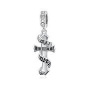 Sterling Silver Cubic Zirconia Music Charm Bead