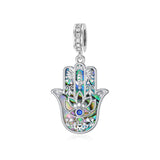 925 Sterling Silver Hamsa Charmfor Women Men Amulet Protector Jewelry Gifts