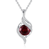 Sterling Silver Teardrop Birthstone Infinity Love Necklace for Women