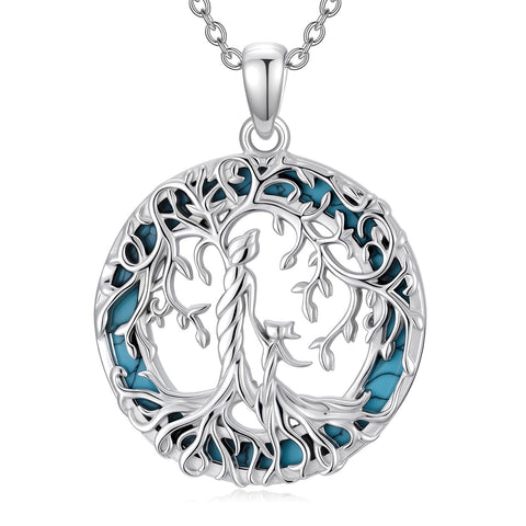 Sterling Silver Tree of Life Necklace Mother Daughter Mother Son Pendant Necklace Gift for Mother's Day Christmas