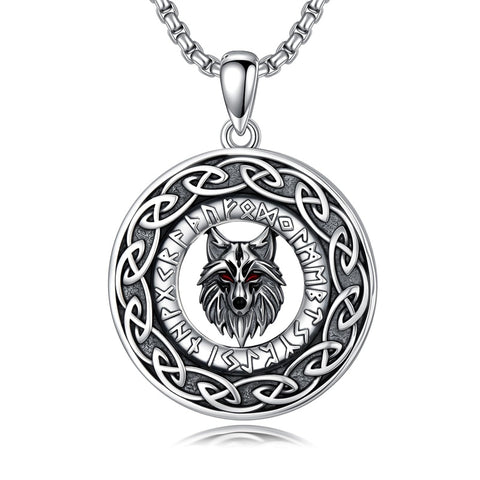 Sterling Silver Oxidized Tiger Wolf Lion Leopard Pendant Necklace for Men