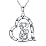 Sterling Silver Heart 12 Constellations Pendant Necklace