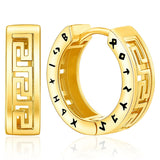 14K Gold Plated  Viking Hoop Earrings