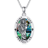 Sterling Silver St Michael St Benedict St Anthony St Jude Medal Pendant Necklace