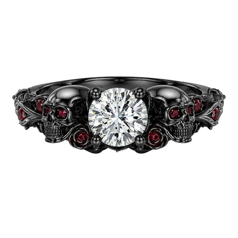 Sterling Silver 10K 14K 18K Gold Custom Engraved Moissanite Engagement Wedding Ring