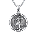 Sterling Silver Baseball Basketball Softball Soccer Pendant Necklace Engraved with Never Give up I Can Do All Things