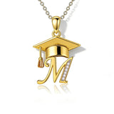 Initial  Graduation 14K Gold Plated Inspiring Grad Pendant Necklace Graduations Jewelry Gifts