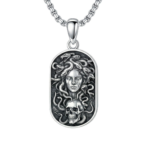 Sterling Silver Memento Mori Tree of Life Anubis Pendant Viking Amulet   Protection Pendant Necklace Egyptian Jewelry