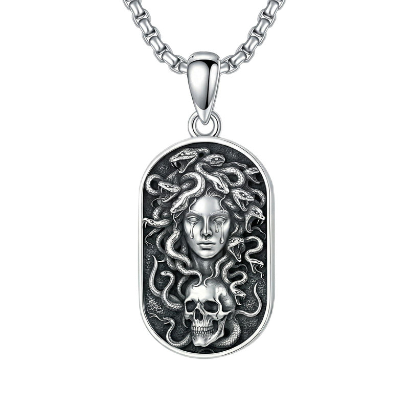 Sterling Silver Memento Mori Tree of Life Anubis Pendant Viking Amulet   Protection Pendant Necklace Egyptian Jewelry