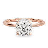 Sterling Silver 10K 14K 18K Gold Personalized Engraved 1-3 Carat Round Moissanite   Anniversary  Engagement Ring
