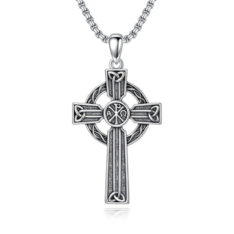 Sterling Silver Cross Pendant Necklace Christian Religious Jewelry Gifts for Anniversary