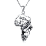 Sterling Silver Aztec Lion Cross Pendant Necklace