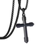 14K Gold Plated Cross Necklace for Men with Adjustable Chain Jewelry Gift for Him