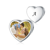 S925 Sterling Silver Personalized Photo Charm Fit Pandora Bracelet Necklace Customized Heart Round Shape Picture Bead