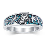 Sterling Silver Turquoise  Dragonfly Hummingbird Turtle Butterfly Mountain Celtic Knot Lotus Ring  Gifts for Women