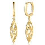 14K Gold Plated Twisted  Hoop  Earrings for Women