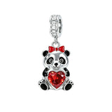 Sterling Silver Lion Red Panda Fox Bear Capybara Charm Beads Christmas Birthday Gift