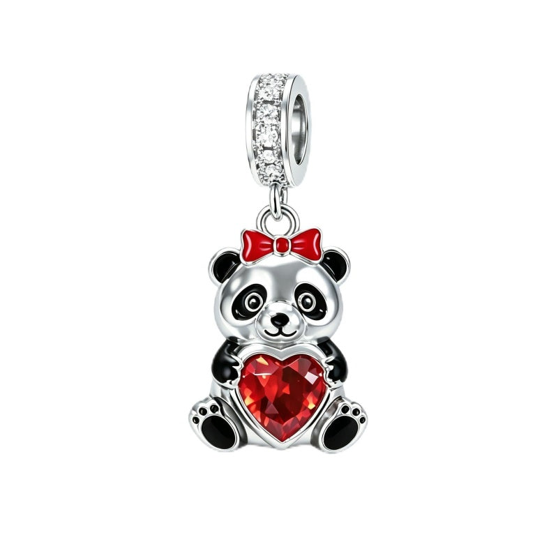 Sterling Silver Lion Red Panda Fox Bear Capybara Charm Beads Christmas Birthday Gift