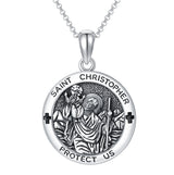 Sterling Silver St Michael St Benedict St Anthony St Jude Medal Pendant Necklace