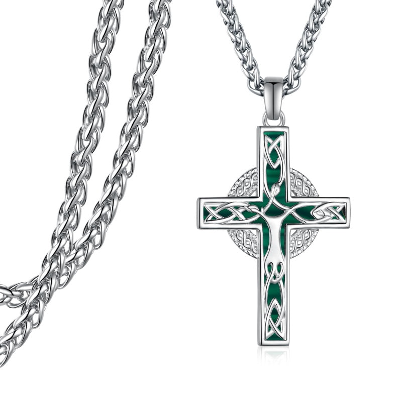14K Gold Plated  Cross Necklace Religious Amulets Jewelry Gifts