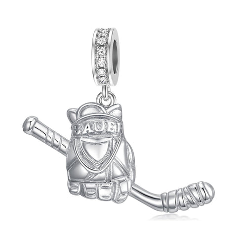 Sterling Silver Hockey Charm Beads