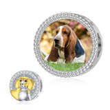 Personalized Dog Breed Photo Charms Bead for Bracelet Enamel Puppy Charm Sterling Silver Customized Picture Charm Bead for Women