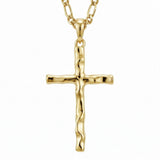 14K Gold Plated Cross Pendant necklace