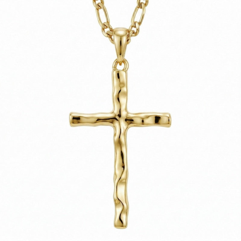 14K Gold Plated Cross Pendant necklace