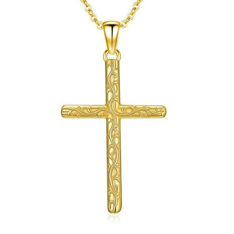 14K Gold Plated  Cross Necklace for Women Christian Jewelry  Birthday Christmas Gift
