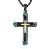14K Gold Plated Celtic Vikin Cross Pendant Necklace Irish Jewelry Religious Protective Gift
