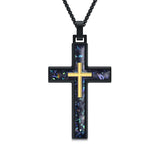 Sterling Silver Cross Religious Necklace for Men