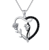 Sterling Silver Hug Couple Pendant Necklace Gift