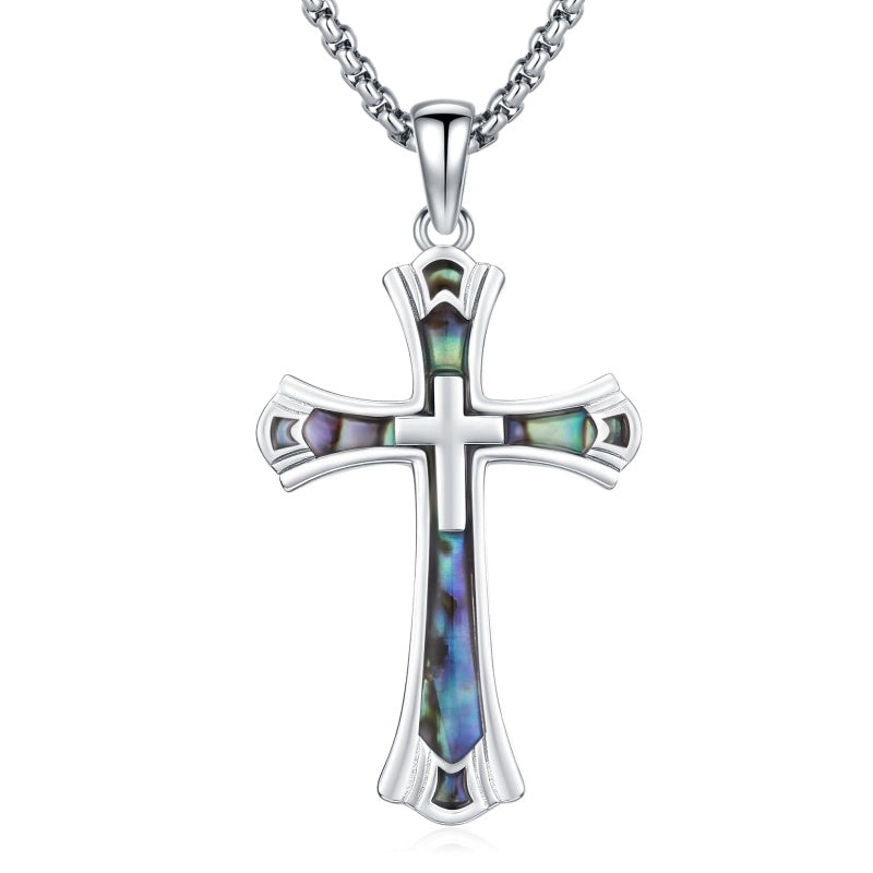 14K Gold Plated Cross Pendant Necklace Protection Jewelry Religious Gift