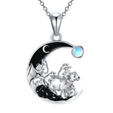 Sterling Silver Mama Bear with 3 4 5 Cubs Pendant Necklace