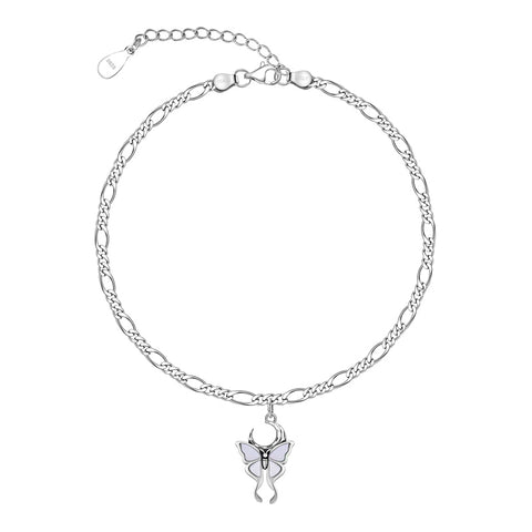 Sterling Silver Multi-layered Animal Anklet