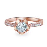 Sterling Silver 10K 14K 18K Gold Personalized Engraved 1-3 Carat Round Moissanite   Anniversary  Engagement Ring