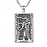 Sterling Silver Tarot Card Pendant  Necklace for Men Gothic Amulet Jewelry