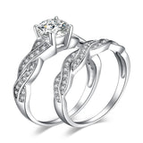 14K Gold Plated  1.5CT Cubic Zirconia  Wedding Bands Engagement Rings Promise Rings for Her