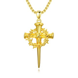 Cross Pendant Necklace  14K Gold Plated Christian Faith Jewelry