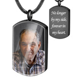 Stainless Steel Personalized Photo Engraved Urn Necklace for Ashes