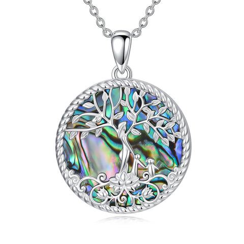 Sterling Silver Tree of Life Necklace Mother Daughter Mother Son Pendant Necklace Gift for Mother's Day Christmas