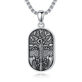 Sterling Silver Memento Mori Tree of Life Anubis Pendant Viking Amulet   Protection Pendant Necklace Egyptian Jewelry